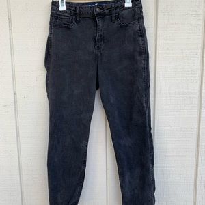 Hollister Black Ultra High Rise Mom Jean